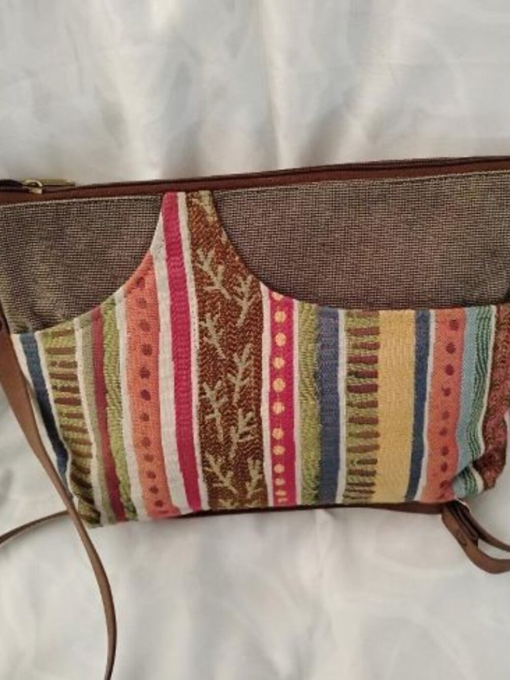Danny K ~ large zipper ~ tapestry bag